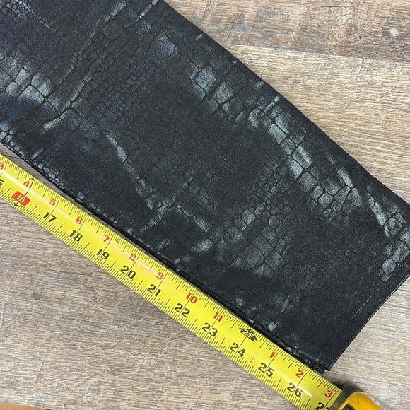 Frame Le High Skinny in Noir Croc Size 27 - Picture 12 of 12